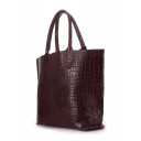 Кожаная сумка POOLPARTY Amphibia Brown