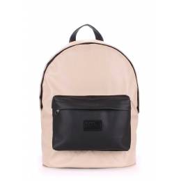 Рюкзак женский POOLPARTY PU Beige Black