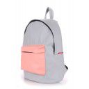Рюкзак женский POOLPARTY PU Grey Rose
