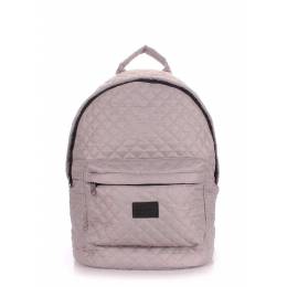 Стеганый рюкзак Poolparty на синтепоне Backpack Theone Grey