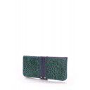 Кошелек POOLPARTY Billfold Croco Green Blue