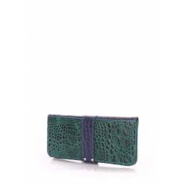 Кошелек POOLPARTY Billfold Croco Green Blue