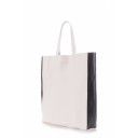 Кожаная сумка POOLPARTY City2 White Black