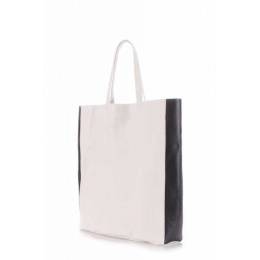 Кожаная сумка POOLPARTY City2 White Black