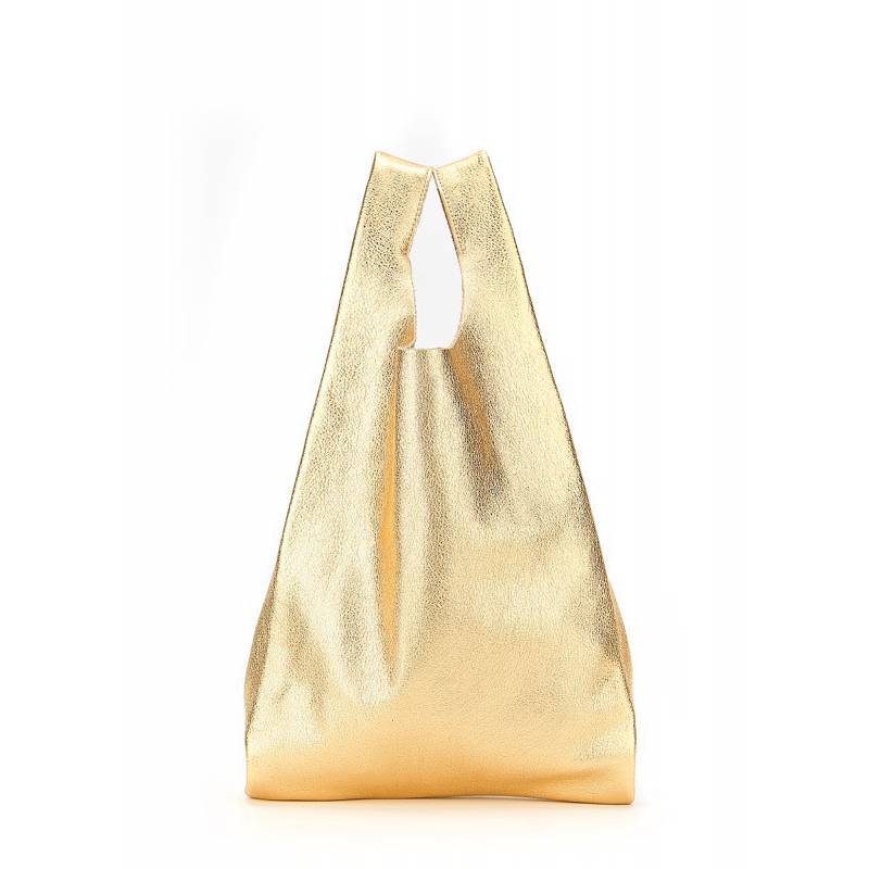 Кожаная сумка POOLPARTY Leather Tote Gold