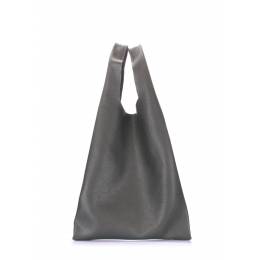Кожаная сумка POOLPARTY Leather Tote khaki