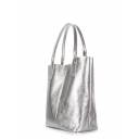 Женская кожаная сумка PODIUM silver