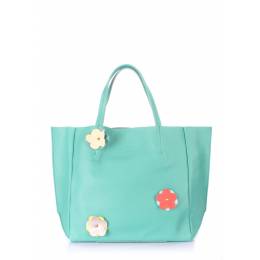 Кожаная женская сумка Soho Flower Mint