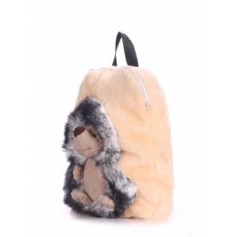 Детский рюкзак POOLPARTY с ежиком Kiddy Backpack Hedge Grey