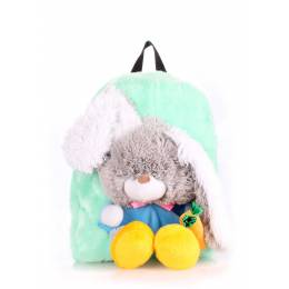 Детский рюкзак POOLPARTY с зайцем Kiddy Backpack Rabbit Green