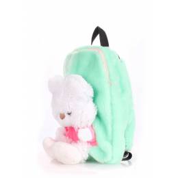 Детский рюкзак POOLPARTY с медведем Kiddy Backpack Teddybear Green