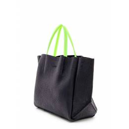Кожаная сумка POOLPARTY Limited Soho Black Green