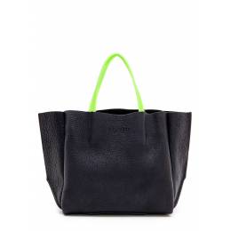 Кожаная сумка POOLPARTY Limited Soho Black Green