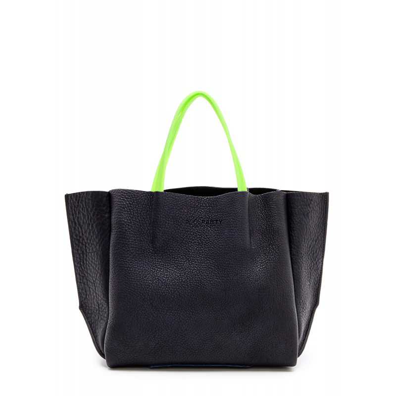 Кожаная сумка POOLPARTY Limited Soho Black Green