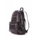 Женский кожаный рюкзак POOLPARTY Mini Bckpck Leather Croco Black