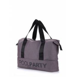 Коттоновая сумка POOLPARTY Pool 12 Grey