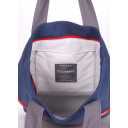 Коттоновая сумка POOLPARTY Pool 82 Darkblue Grey Red