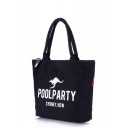 Коттоновая сумка POOLPARTY Pool 9 Black