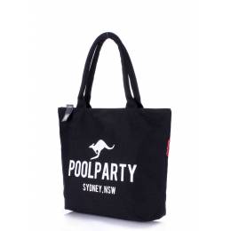 Коттоновая сумка POOLPARTY Pool 9 Black