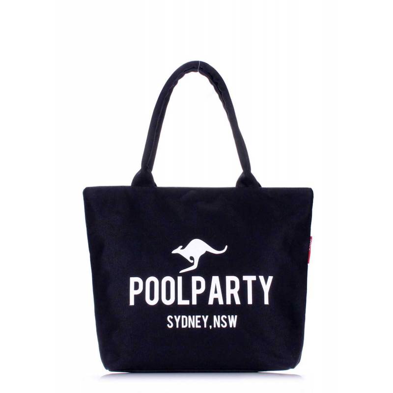 Коттоновая сумка POOLPARTY Pool 9 Black