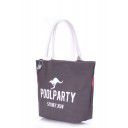 Коттоновая сумка POOLPARTY Pool 9 Grey