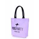 Коттоновая сумка POOLPARTY Pool 9 Lilac