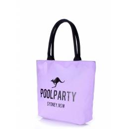 Коттоновая сумка POOLPARTY Pool 9 Lilac