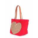 Коттоновая сумка POOLPARTY Love Tote Red