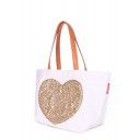 Коттоновая сумка POOLPARTY Love Tote White