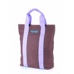 Коттоновая сумка POOLPARTY Pool81 Brown Lilac