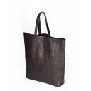 Кожаная сумка POOLPARTY City Croco Black