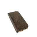 Кожаный кошелек POOLPARTY Crocodile Wallet Brown