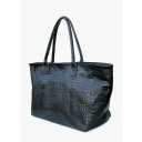 Кожаная сумка POOLPARTY Desire Croco Black