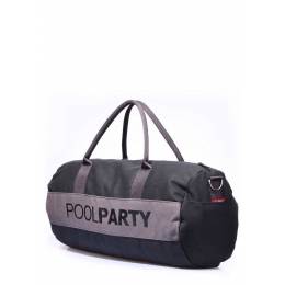 Спортивно-повседневная сумка POOLPARTY Gymbag Black Grey