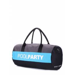 Спортивно-повседневная сумка POOLPARTY Gymbag Grey Blue Black