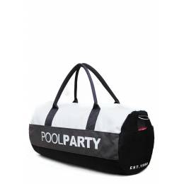 Спортивно-повседневная сумка POOLPARTY Gymbag White Grey Black 	