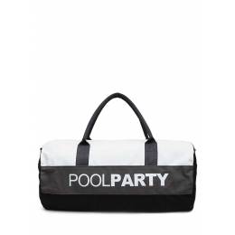 Спортивно-повседневная сумка POOLPARTY Gymbag White Grey Black 	