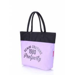 Коттоновая сумка POOLPARTY Paradise Lilac Black