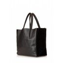 Кожаная сумка POOLPARTY Soho Black Velour