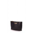 Кожаная косметичка-клатч POOLPARTY Pouch Black