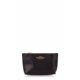 Кожаная косметичка-клатч POOLPARTY Pouch Black