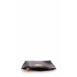 Кожаная косметичка-клатч POOLPARTY Pouch Black