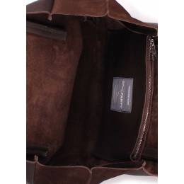 Кожаная сумка POOLPARTY Soho Brown Velour