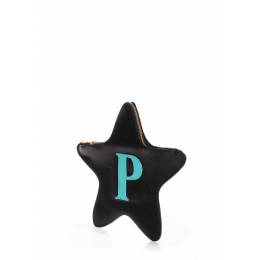 Кожаный клатч-косметичка POOLPARTY Star Black Blue