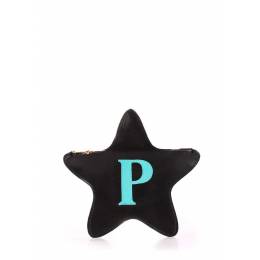 Кожаный клатч-косметичка POOLPARTY Star Black Blue